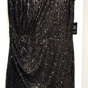 Express Black Sequin Dress
